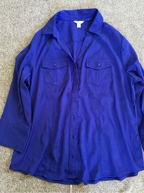 Royal Blue Button-Down Shirt